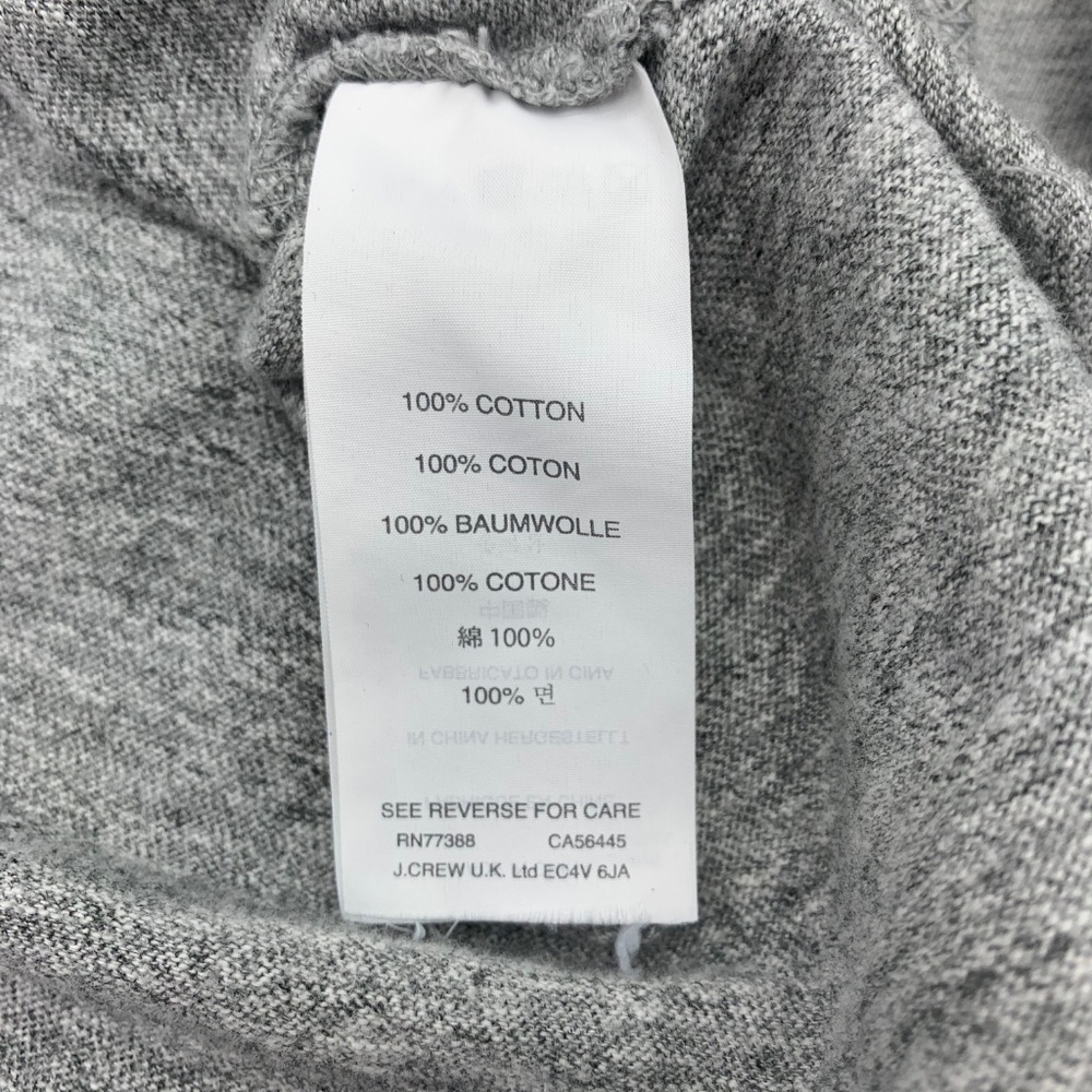 🎉J. Crew Heather Gray 3/4 Sleeve Graphic Shirt - Picture 4 of 7